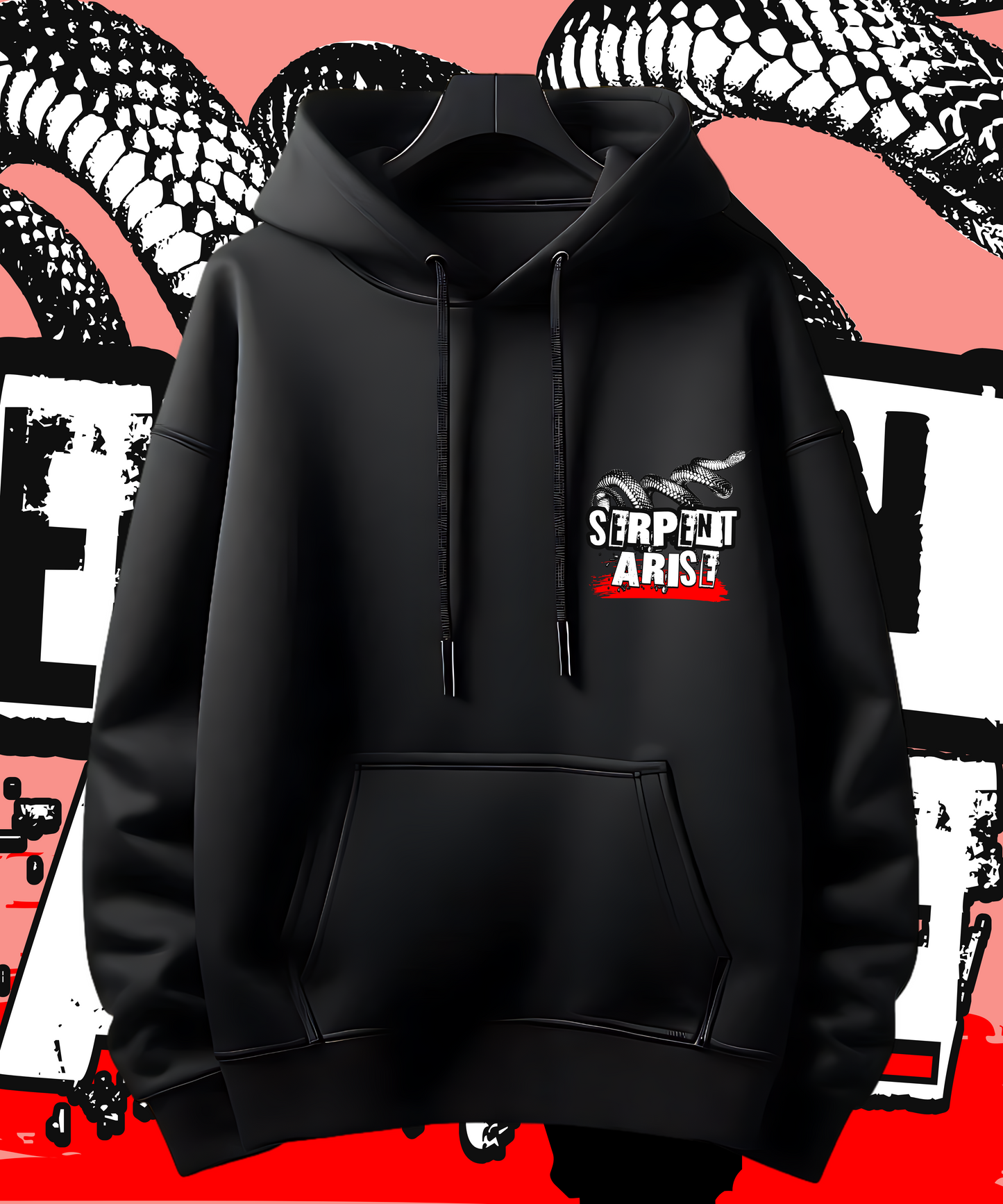 Serpent Arise Black Hoodie