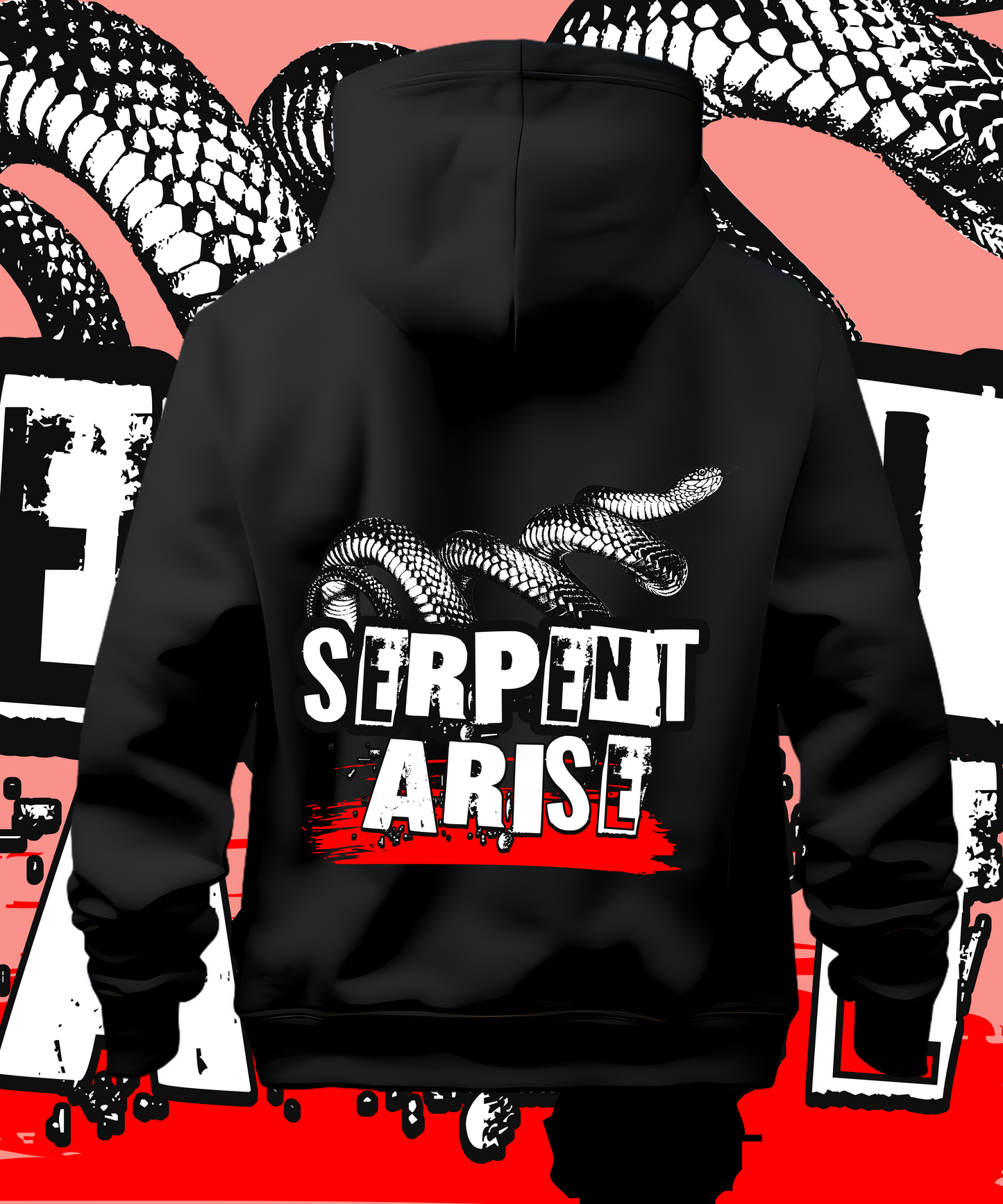 Serpent Arise Black Hoodie