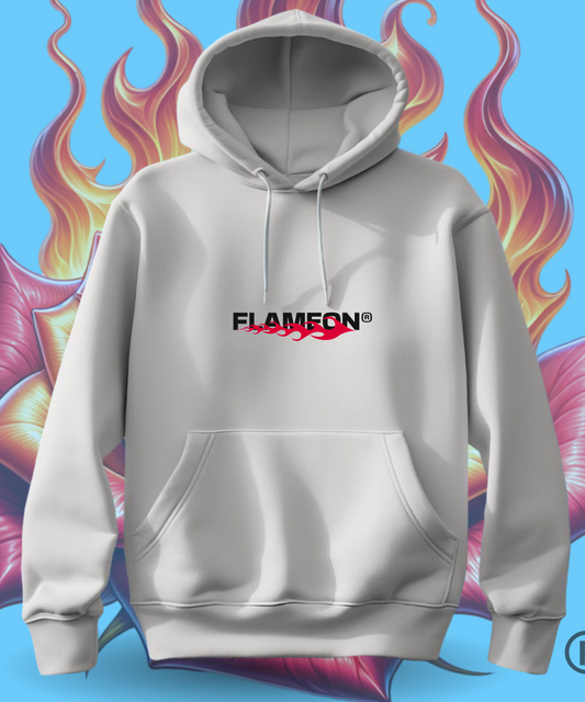 Flame On White Hoodie