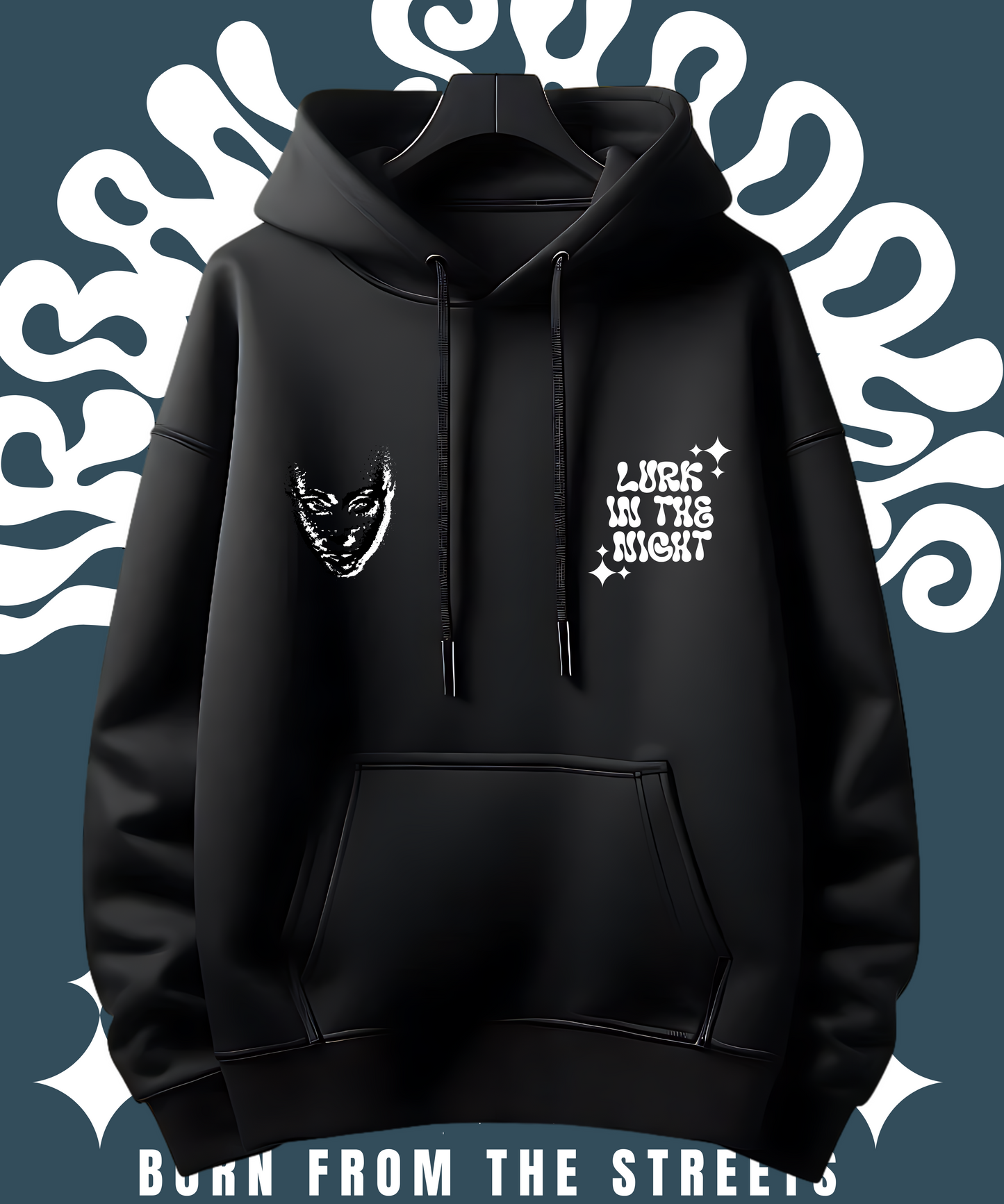 Urban Shadows Black Hoodie