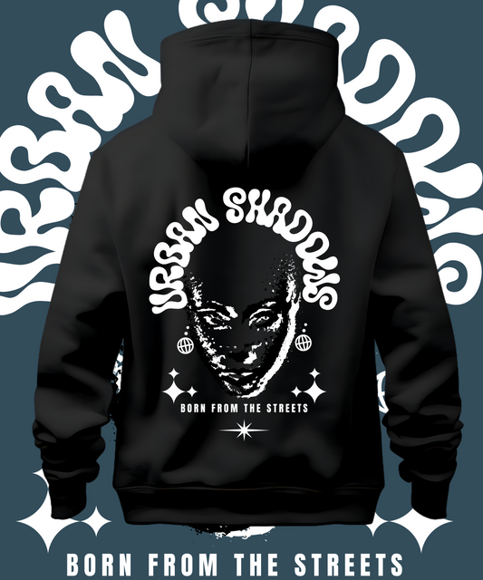 Urban Shadows Black Hoodie