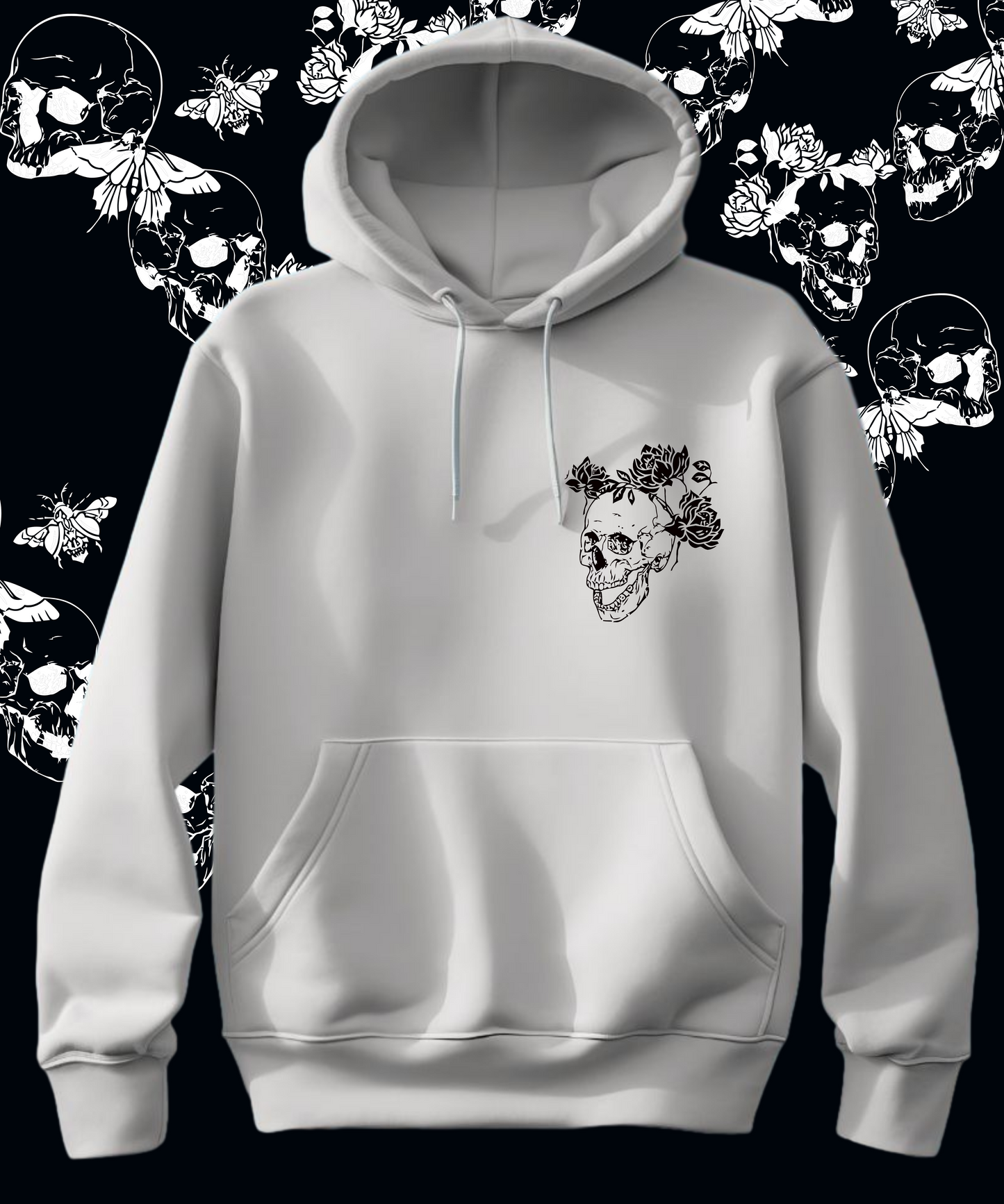 Skull Fancy Hoodie White