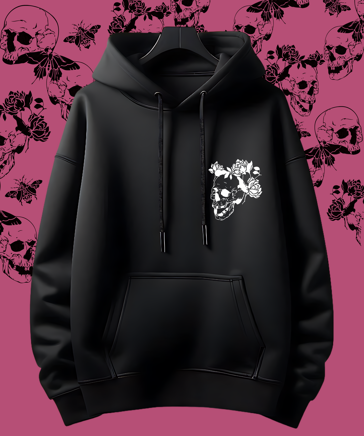 Skull Fancy Black Hoodie