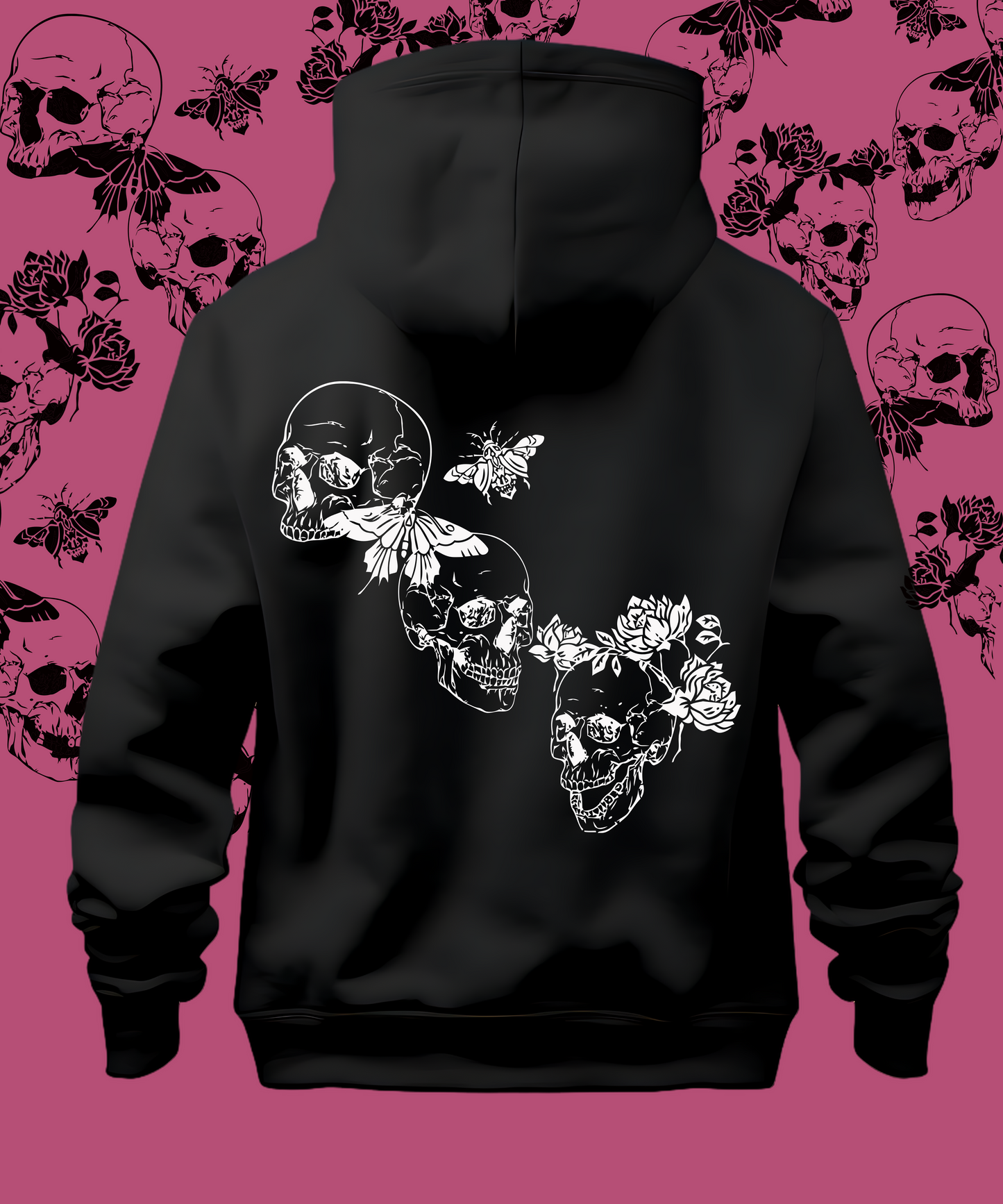 Skull Fancy Black Hoodie