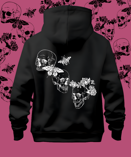 Skull Fancy Black Hoodie