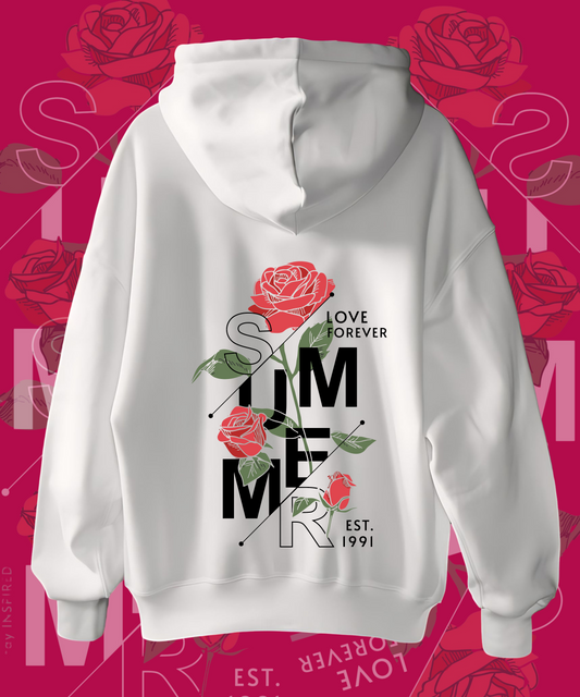 Flower White Hoodie